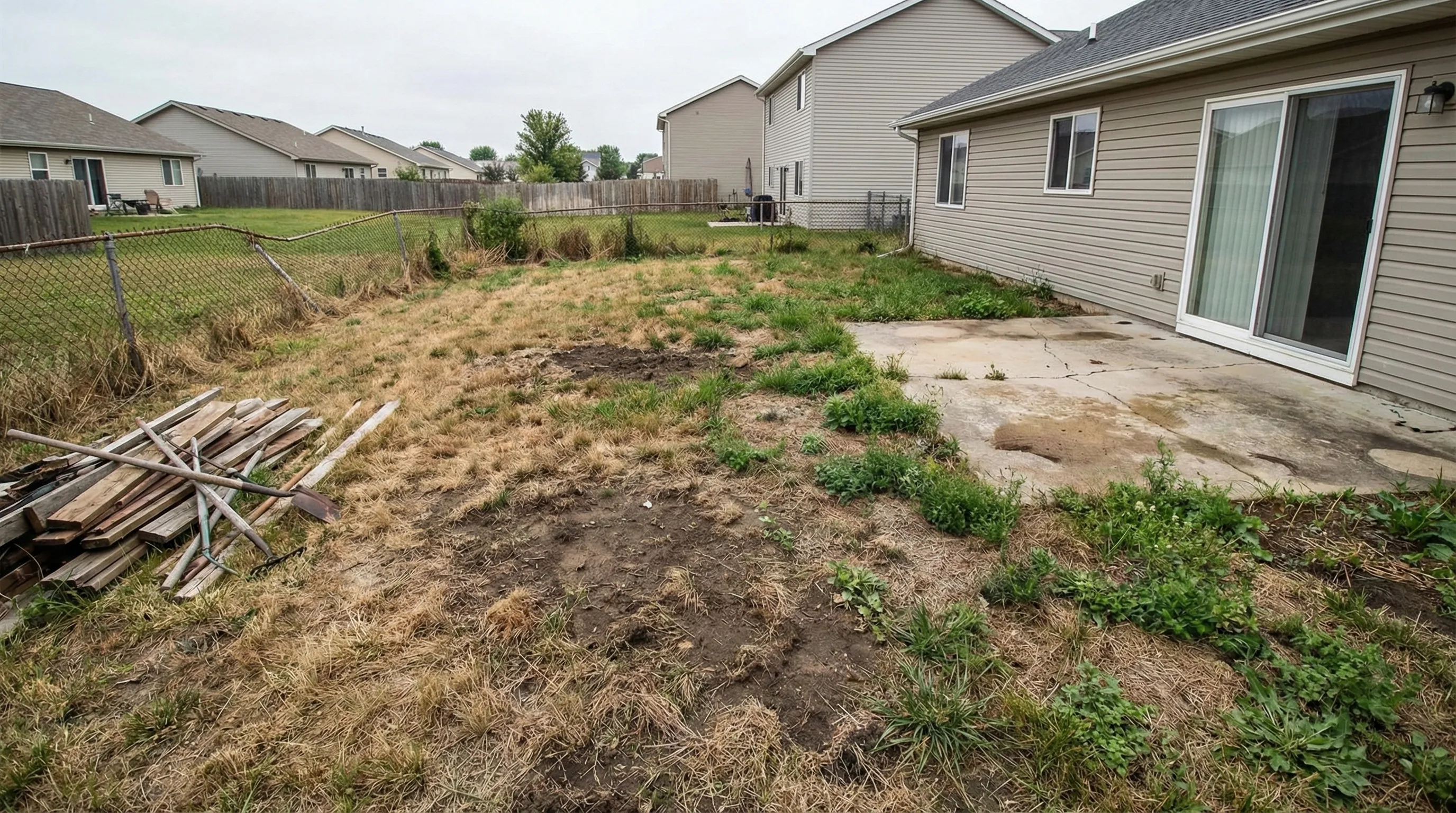 Backyard Before Transformation